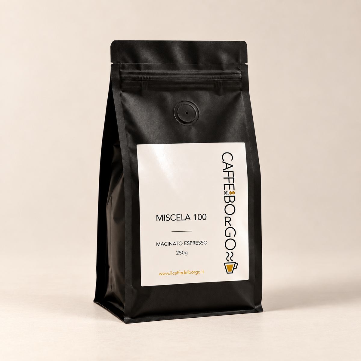 100 Arabica caffè macinato per espresso, confezione da 250 g