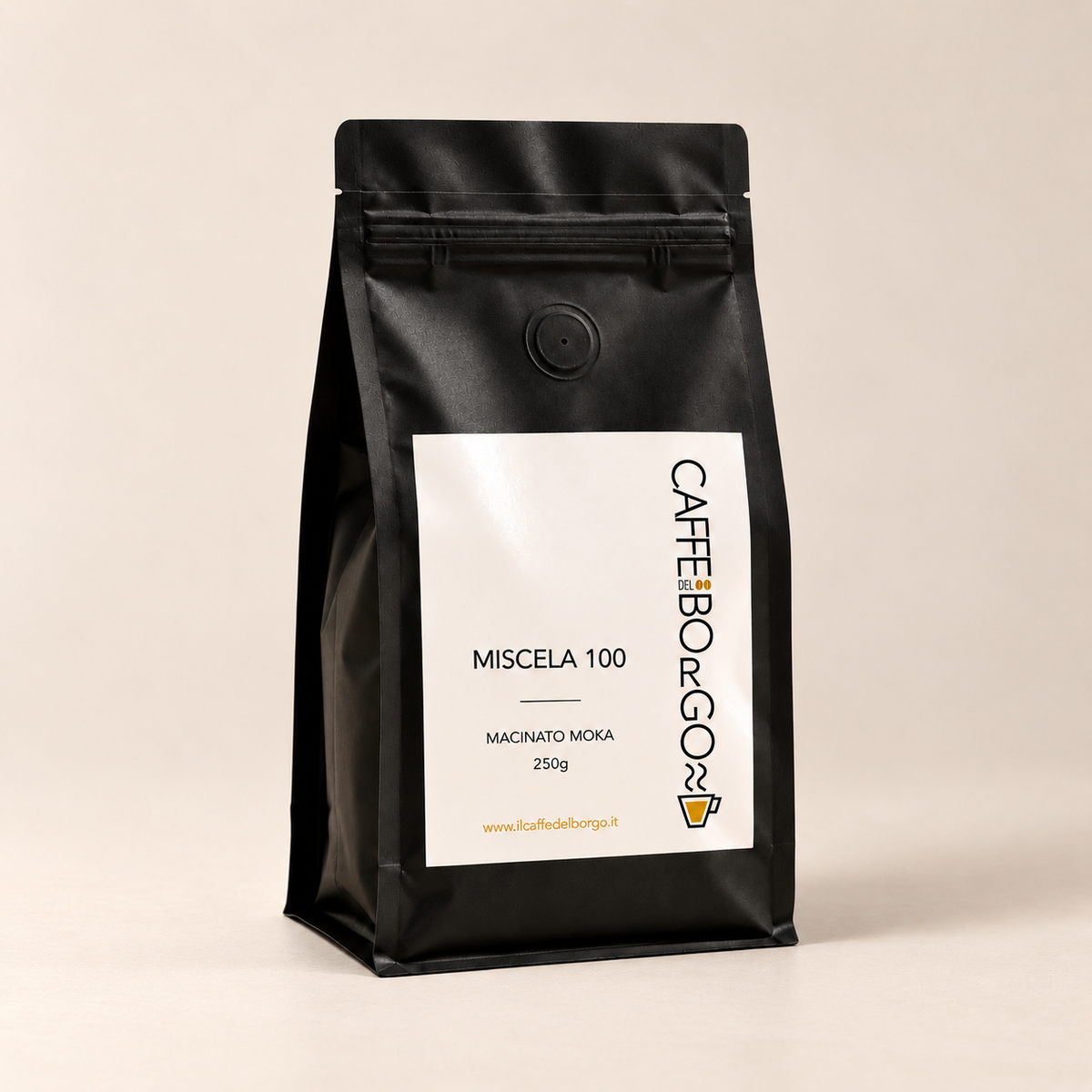 100 Arabica caffè macinato per moka, confezione da 250 g