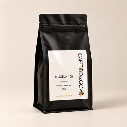 100 Arabica caffè macinato per moka, confezione da 250 g