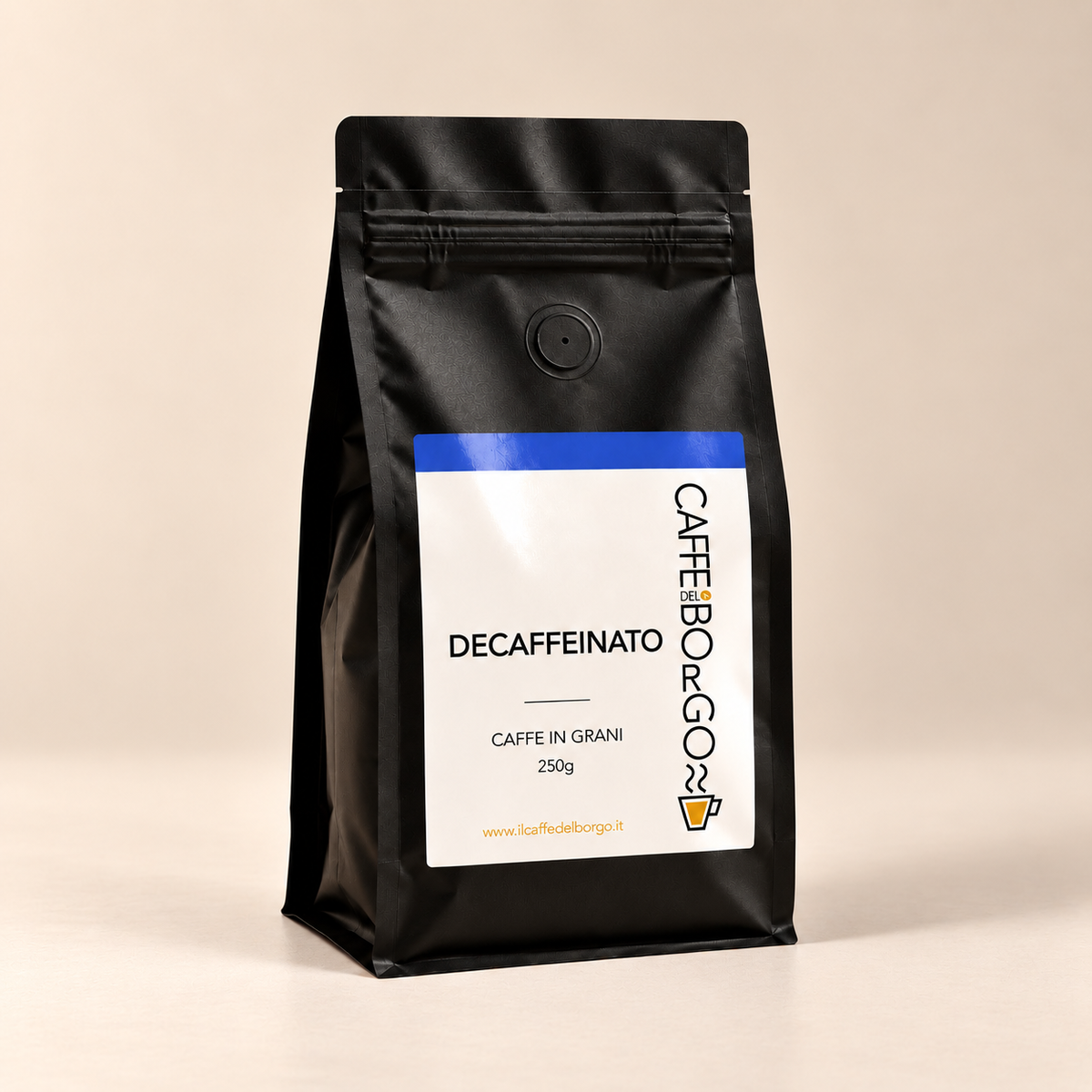 Decaffeinato caffè in grani, confezione da 250 g