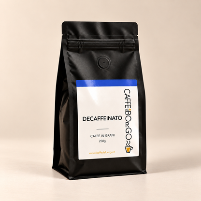 Decaffeinato caffè in grani, confezione da 250 g